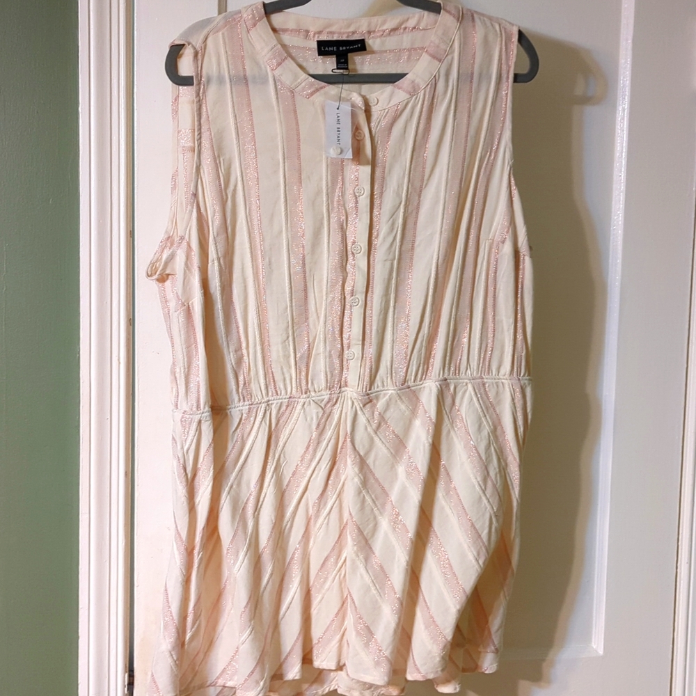 Lane Bryant button down tank dress shirt